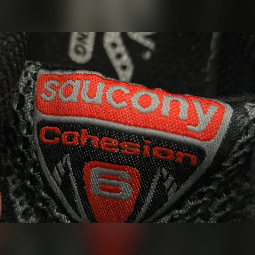 Saucony Grid Cohesion 6 LTT Boys Sz 4.5M Gray/Black/Silver Running/Walking Shoes - Picture 9 of 10